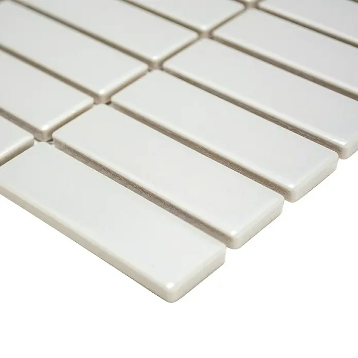 Mozaïektegel rechthoek Architecture ST 330 - 29,8 x 31,8 cm, Grijs, Glanzend - Close-up