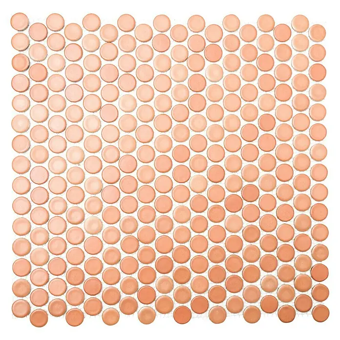 Mozaïektegel rond Uni 902 - 31,9 x 30,6 cm, Cotto, Mat - Vooraanzicht