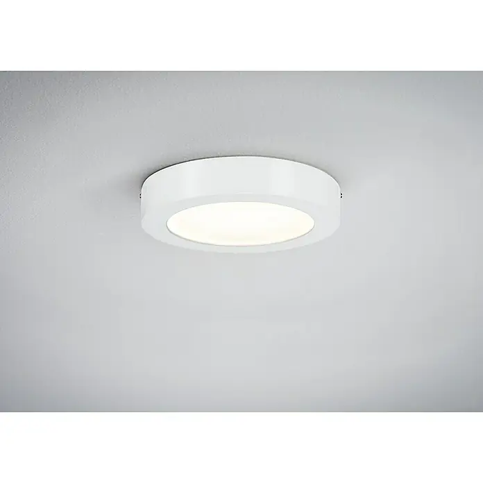 Paulmann Okrugla stropna LED svjetiljka - 12,5 W, Ø x V: 17 x 3,8 cm, Bijele boje, Topla bijela - Pogled sprijeda