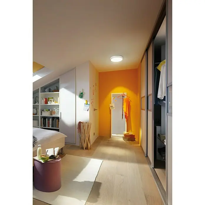 Paulmann Okrugla stropna LED svjetiljka - 20 W, Ø x V: 30 x 3,8 cm, Bijele boje, Topla bijela - Živopisni prikaz