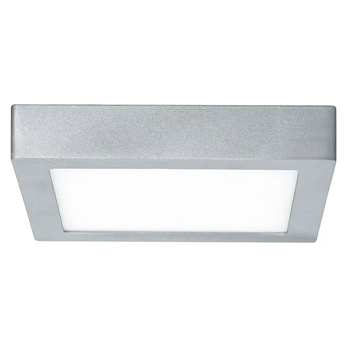 Paulmann LED stropna svjetiljka - 12,5 W, D x Š x V: 22,5 x 22,5 x 3,8 cm, Krom, Topla bijela - Pogled sprijeda