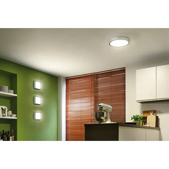 Paulmann LED stropna svjetiljka - 12,5 W, D x Š x V: 17 x 17 x 3,8 cm, Krom, Topla bijela - Živopisni prikaz