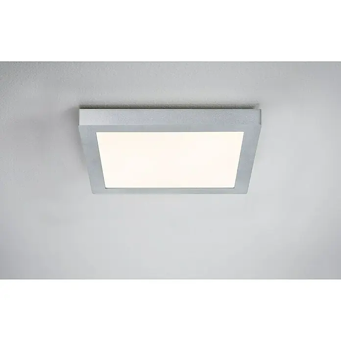 Paulmann LED stropna svjetiljka - 15 W, D x Š x V: 30 x 30 x 3,8 cm, Krom, Topla bijela - Pogled sprijeda