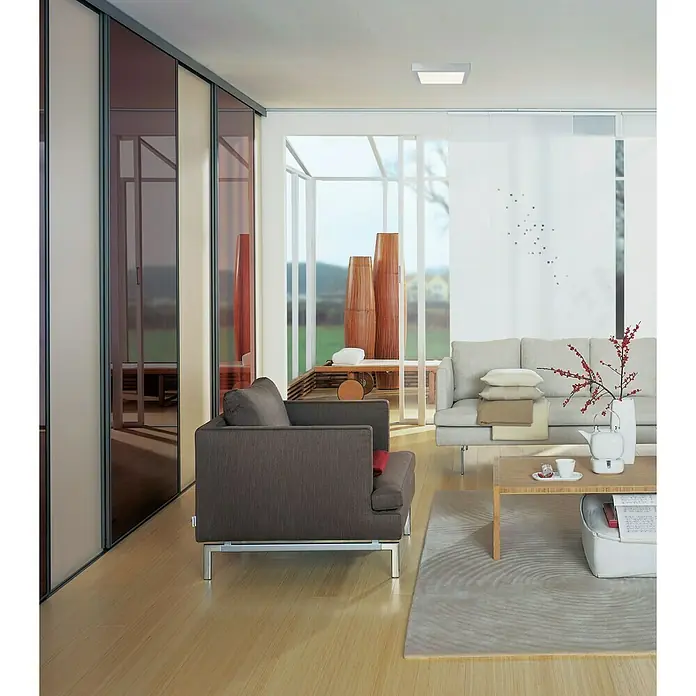 Paulmann LED stropna svjetiljka - 15 W, D x Š x V: 30 x 30 x 3,8 cm, Krom, Topla bijela - Živopisni prikaz