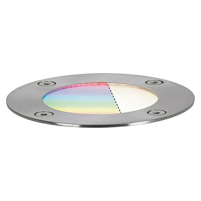 Paulmann Plug & Shine Ugradbeno podno svjetlo - 3,6 W, Srebrne boje, Ø x V: 9,6 x 9,2 cm - Pogled odozgo