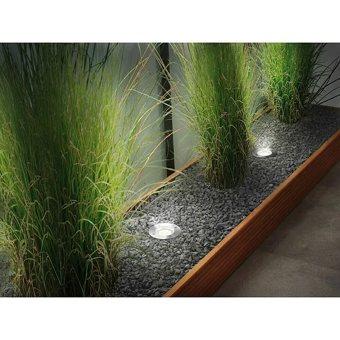 Paulmann Plug & Shine Ugradbeno podno svjetlo - 3,6 W, Srebrne boje, Ø x V: 9,6 x 9,2 cm - Živopisni prikaz