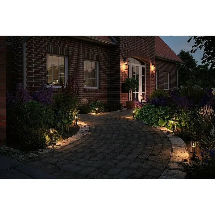 Paulmann Plug & Shine LED-Außenleuchte Classic - 1-flammig, 10 W, Warmweiß, IP44 - Stimmungsaufnahme