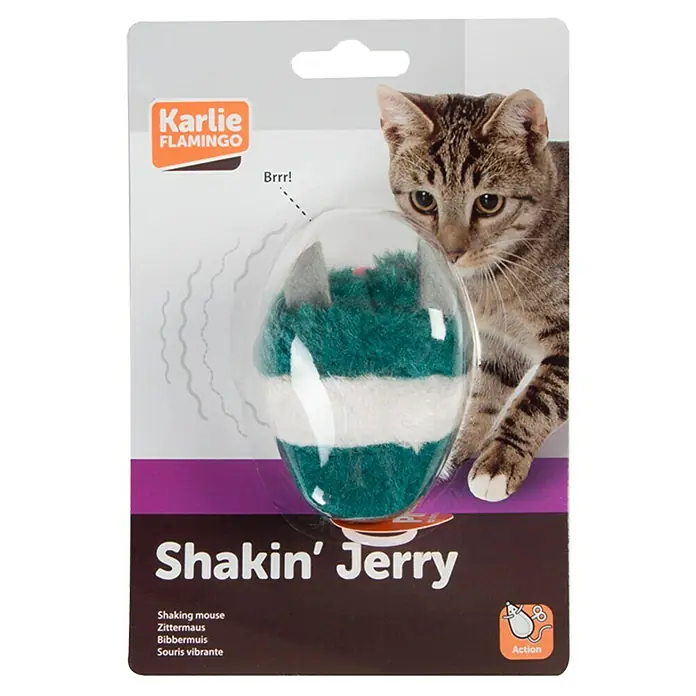 Karlie Kattenspeelgoed Muis - 5 x 4 x 7 cm, Pluche - Vooraanzicht