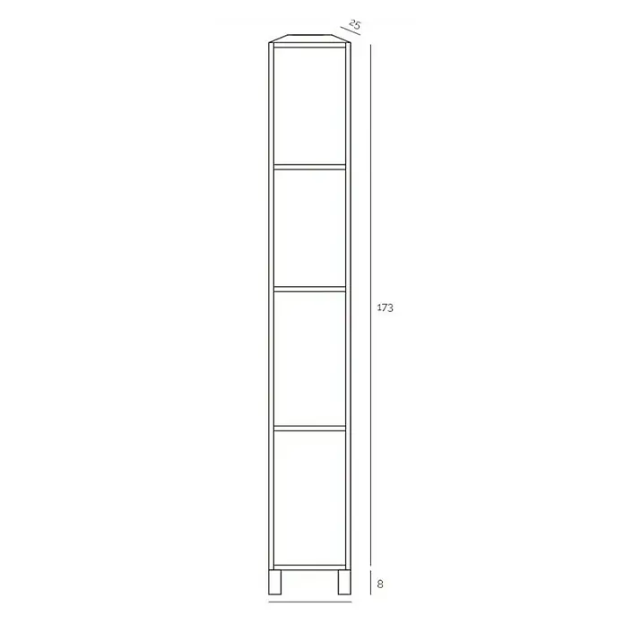 Columna Mirra - 25 x 27 x 181 cm, Blanco