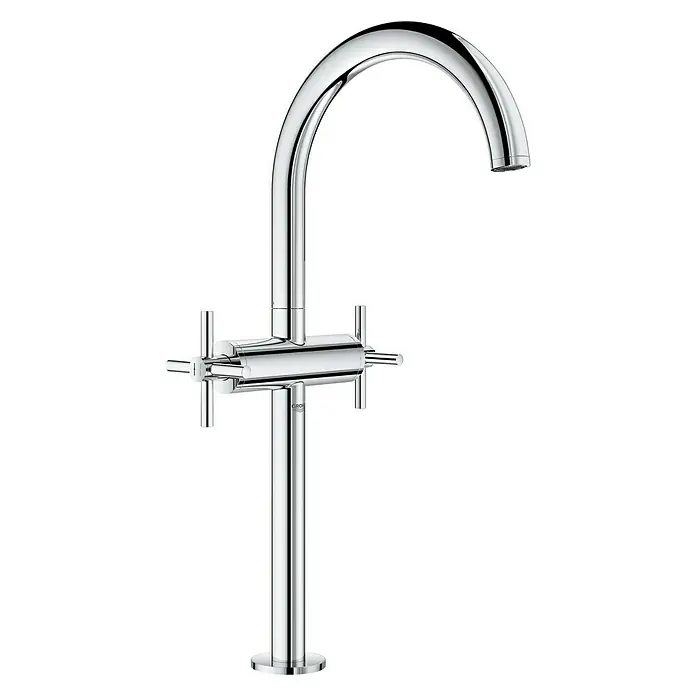 Grohe Atrio Waschtischarmatur XL-Size - Zweigriffmischer, Chrom, Glänzend, Hoher Auslauf - Rechte Seitenansicht