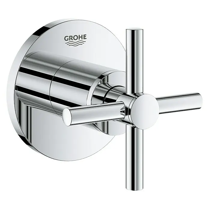 Grohe Atrio Unterputzventil Oberbau - Kreuzgriff, Chrom, Glänzend - Rechte Seitenansicht