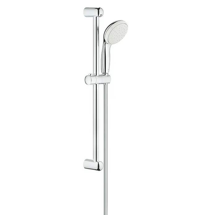 Grohe Brausegarnitur Tempesta 100 - Lochabstand: 62 cm, Art Strahl: Rain, Chrom, Anzahl Strahlarten: 1 Stk., Durchflussmenge: 9,5 l/min - Vorderansicht