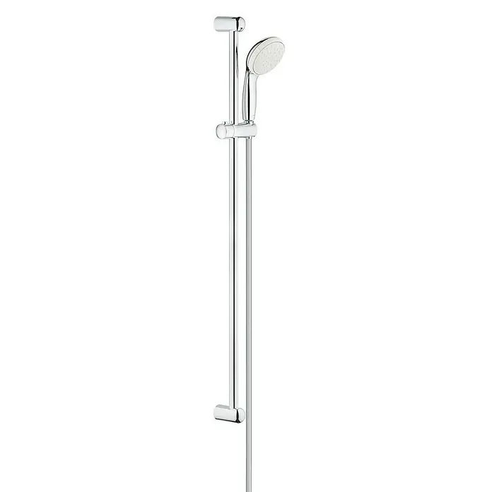 Grohe Brausegarnitur Tempesta 100 - Lochabstand: 92 cm, Art Strahl: Rain, Chrom, Anzahl Strahlarten: 1 Stk., Durchflussmenge: 9,5 l/min - Vorderansicht