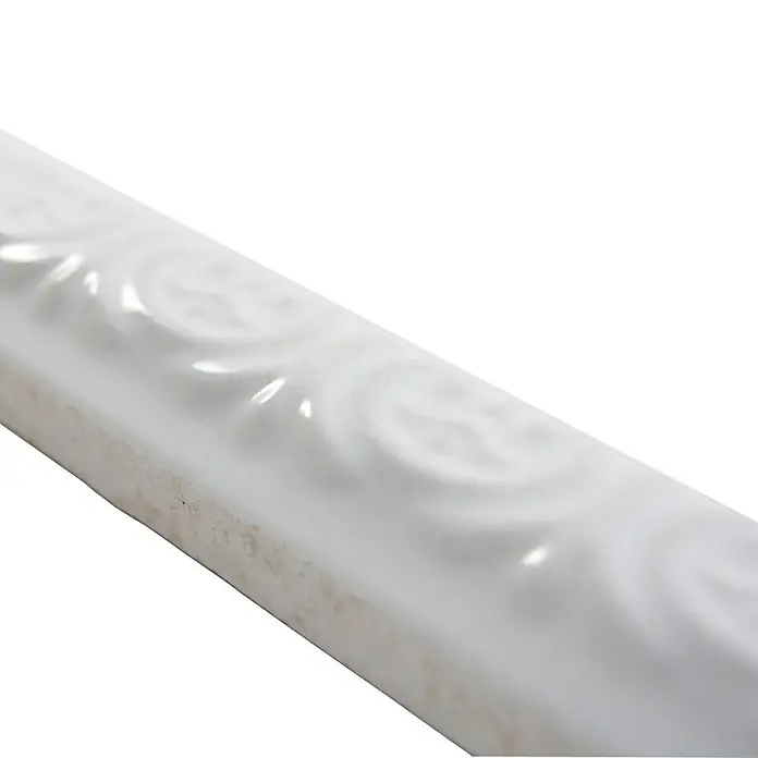 Listello - 3,5 x 30 cm, Wit, Glanzend - Close-up