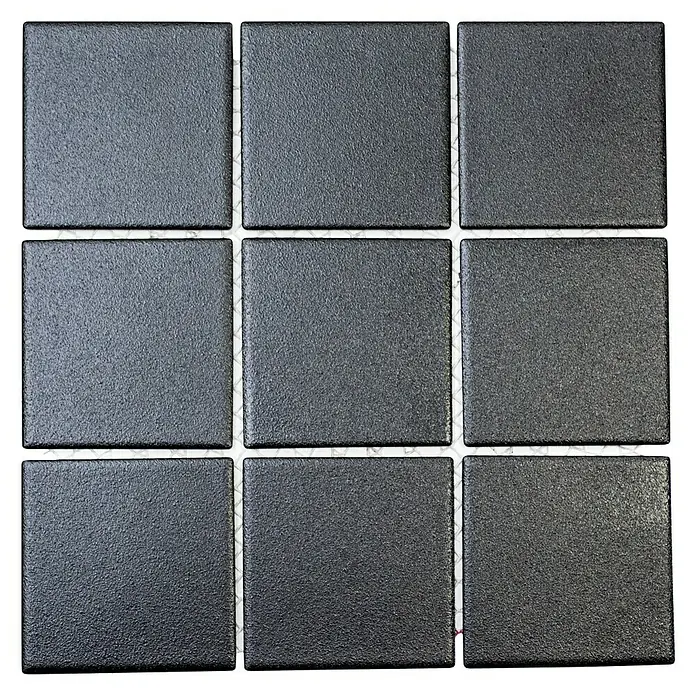 Mosaikfliese Quadrat RAT 890 - 29,8 x 29,8 cm, Schwarz, Matt - Vorderansicht