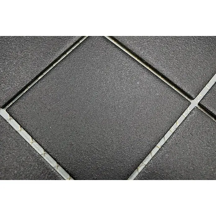 Mosaikfliese Quadrat RAT 890 - 29,8 x 29,8 cm, Schwarz, Matt - Detailaufnahme