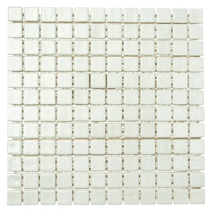 Mozaïektegel vierkant Uni GM AS 1010 - 31,7 x 31,7 cm, Wit, Mat - Vooraanzicht