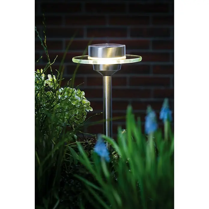 Paulmann Special Line Solarleuchte Ufo - Edelstahl, Höhe: 55 cm, LED - Stimmungsaufnahme