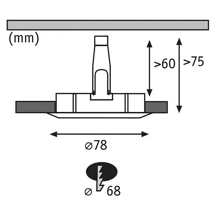 Paulmann LED-Einbauleuchten-Set Nova - 6,5 W, Aluminium, 3 Stk., Warmweiß, Durchmesser: 7,8 cm