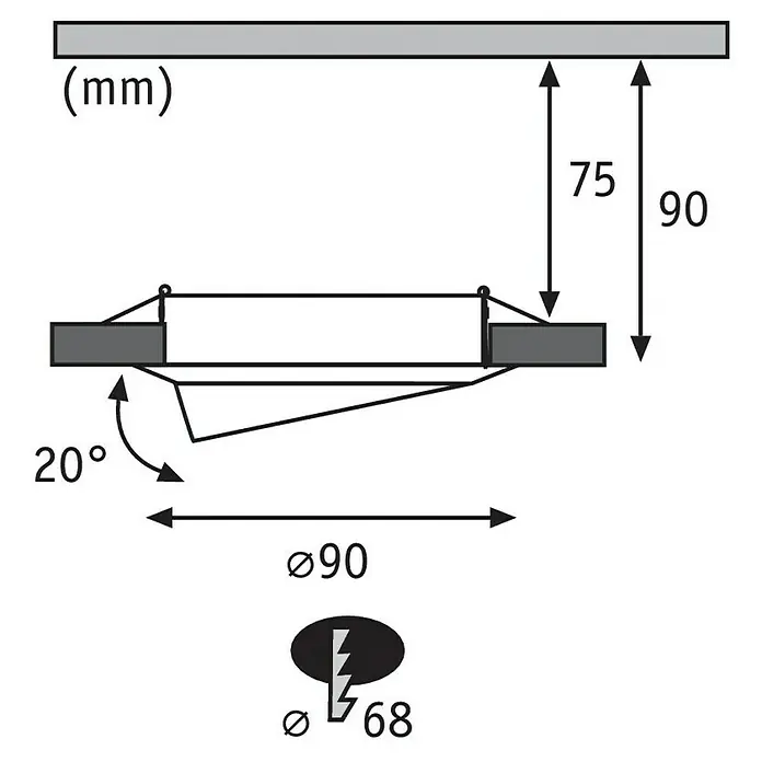 Paulmann LED-Einbauleuchten-Set Base - 5 W, Weiß, 3 Stk., Warmweiß