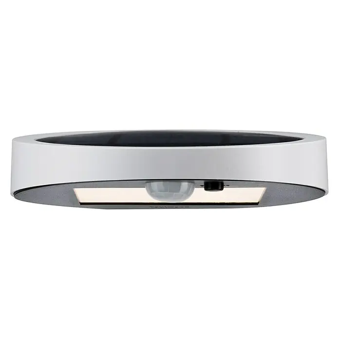 Paulmann Ryse LED-Solar-Außenwandleuchte - Bewegungsmelder, 1,2 W, Material: Kunststoff, Warmweiß, Weiß - Vorderansicht