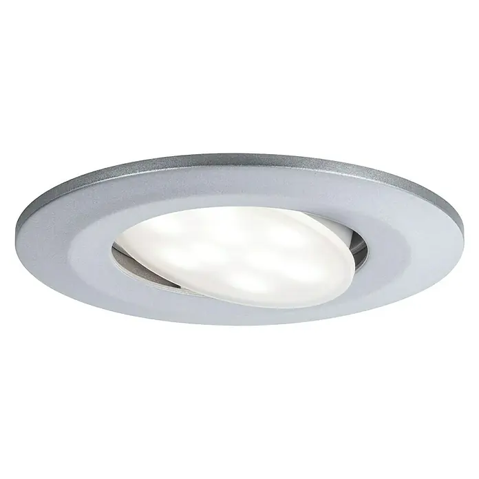 Paulmann LED-Einbauleuchten-Set Calla - 6 W, Chrom, Neutralweiß, IP65 - Ansicht von unten