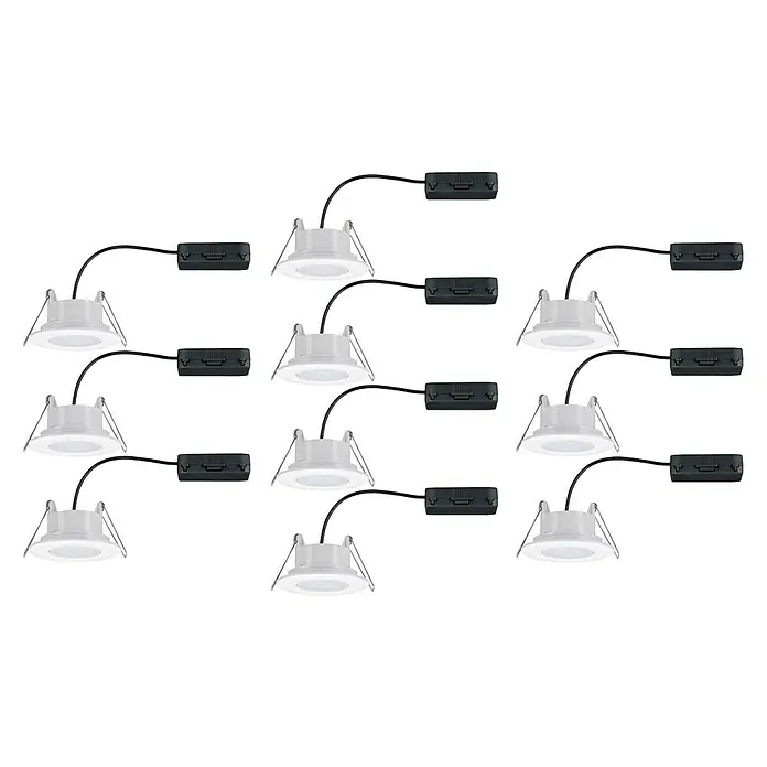 Paulmann LED-Einbauleuchten-Set Calla - 6 W, Weiß, Neutralweiß, IP65 - Vorderansicht