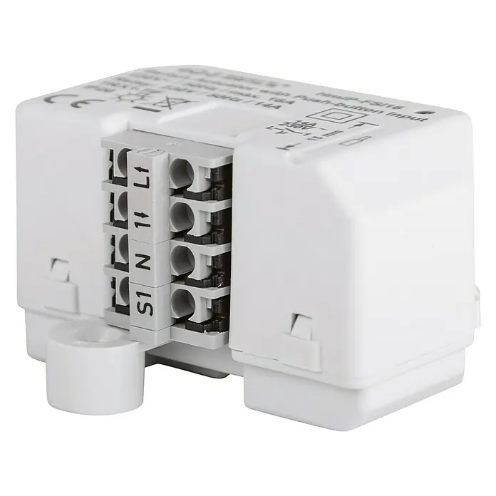Homematic IP Funkschalter HmIP-FSI16 - Unterputz, 230 V/50 Hz, 16 A, 3.220 W - Linke Seitenansicht