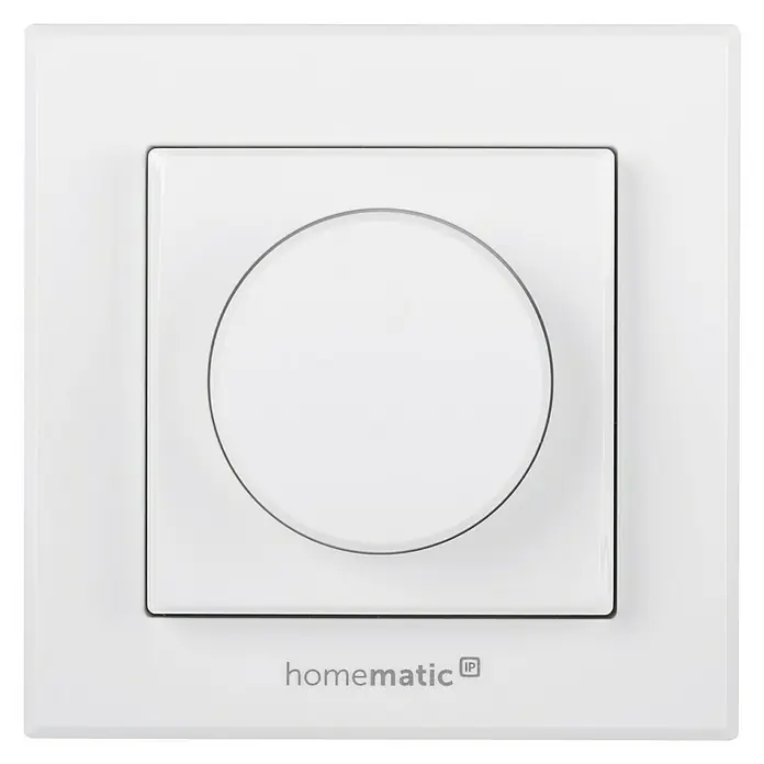 Homematic IP Funk-Wandtaster HmIP-WRCR - Weiß, Batteriebetrieben, 29 x 86 x 86 mm - Vorderansicht