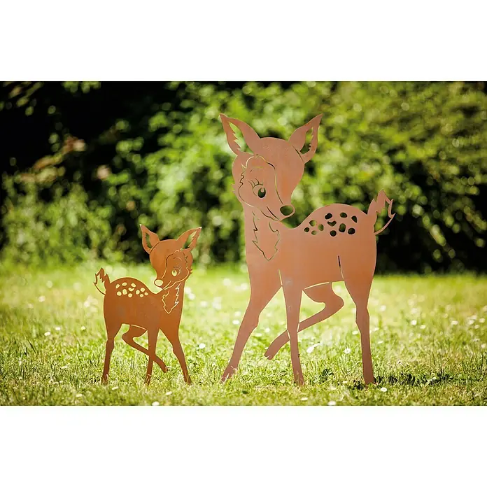 Dekofigur Reh - Höhe: 41 cm, Rotbraun