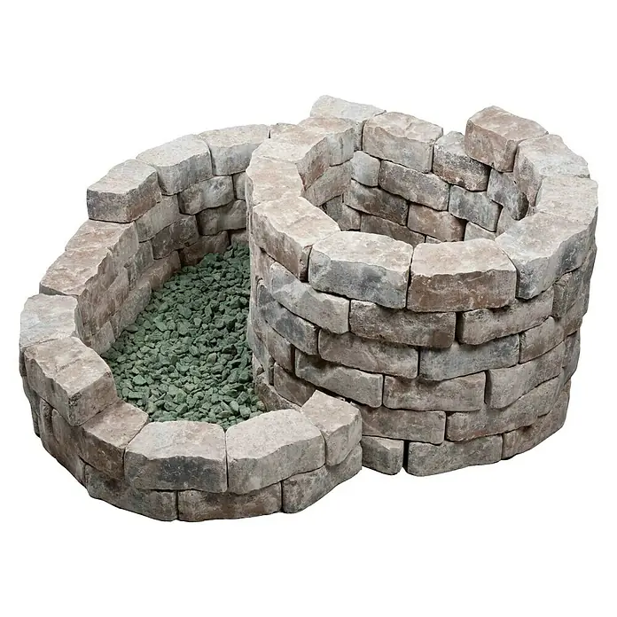 Min2C Kräuterspirale Kilimanscharo - L x B: 160 x 140 cm, Beton, Beige/Grau