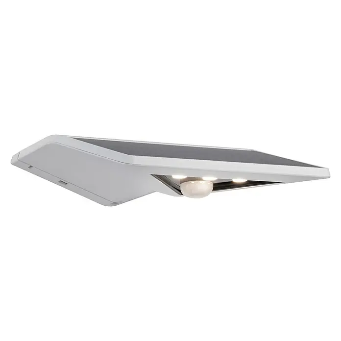 Paulmann Yoko LED-Solar-Außenwandleuchte - Bewegungsmelder, 1,2 W, Kunststoff, Warmweiß, Weiß - Vorderansicht
