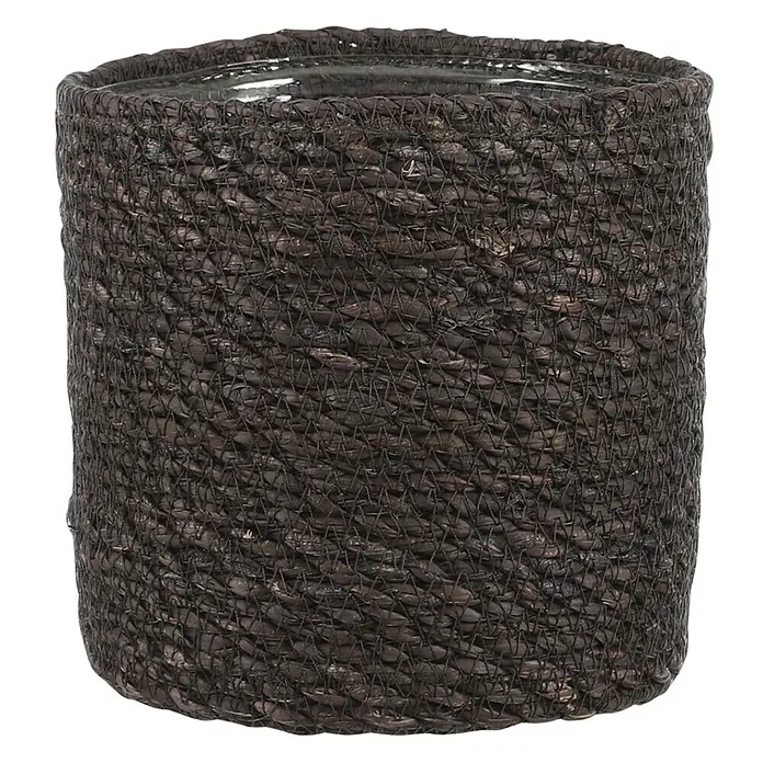 Cubremaceta redondo Atlantic - Dimensiones externas (Ø x Al): 16 x 16 cm, Gris oscuro