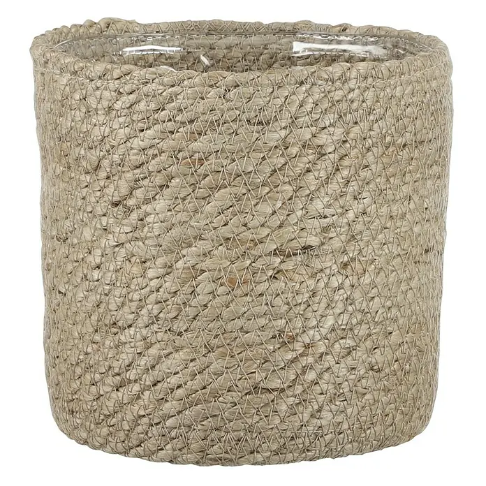 Cubremaceta redondo Atlantic - Dimensiones externas (Ø x Al): 16 x 16 cm, Crema