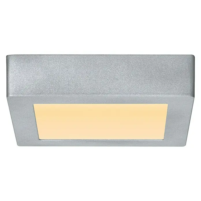 Paulmann LED-Deckenleuchte Carpo - 13 W, L x B x H: 17 x 17 x 3,8 cm, Chrom, Warmweiß - Vorderansicht