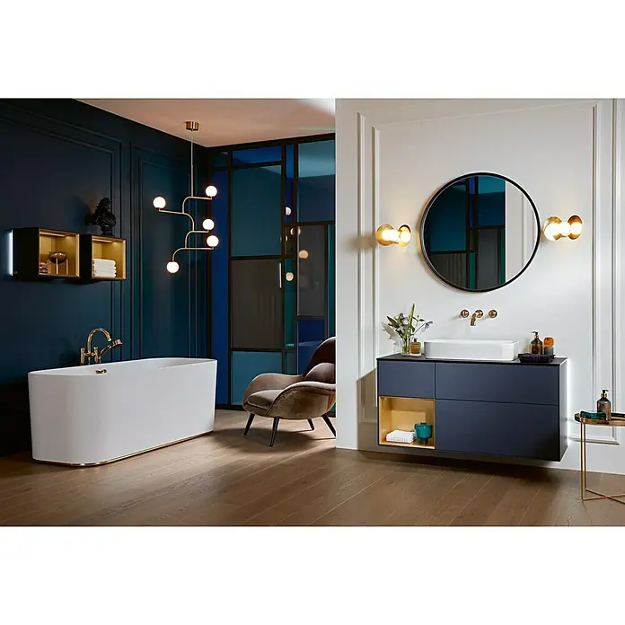 Villeroy & Boch Finion Aufsatzwaschbecken - 60 x 35 cm, Mit schmutzabweisender Glasur, Hahnloch: Ohne, Ohne Überlauf, Weiß - Stimmungsaufnahme
