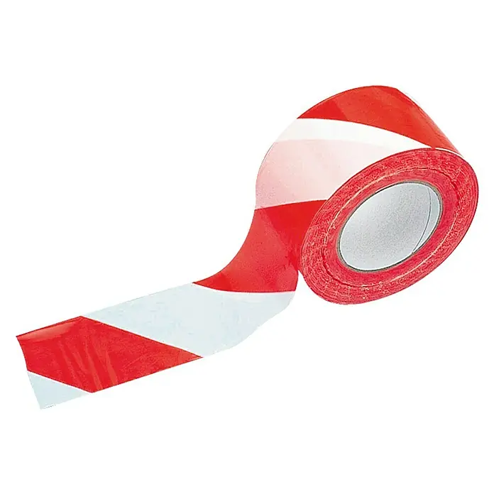 Absperrband - 250 m x 7 cm, Rot/Weiß