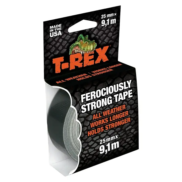 T-Rex Mrežasta ljepljiva traka - Crne boje, 9,1 m x 25 mm