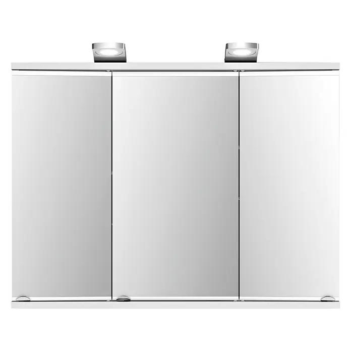Jokey LED-Spiegelschrank Lena - B x H: 80 x 64 cm, Mit Beleuchtung, MDF, Weiß