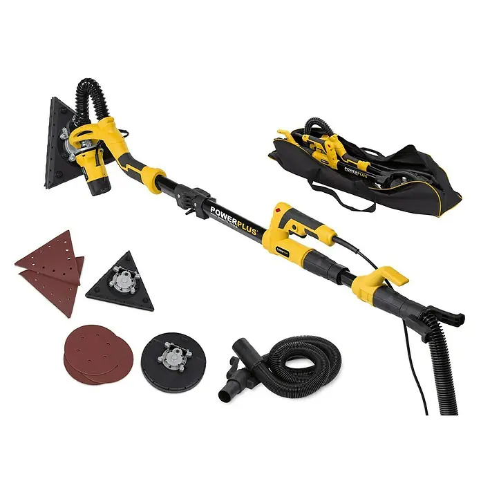 PowerPlus Lijadora de pared y techo POWX0477 - 710 W, Diámetro disco de lija: 225 mm