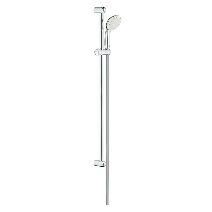 Grohe Brausegarnitur Tempesta 100 - Lochabstand: 92 cm, Art Strahl: Rain, Massagestrahl, Chrom, Anzahl Strahlarten: 2 Stk., Durchflussmenge: 9,5 l/min - Vorderansicht