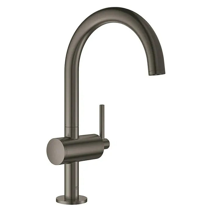 Grohe Atrio Waschtischarmatur L-Size - Hard Graphite, Schwenkbar - Vorderansicht