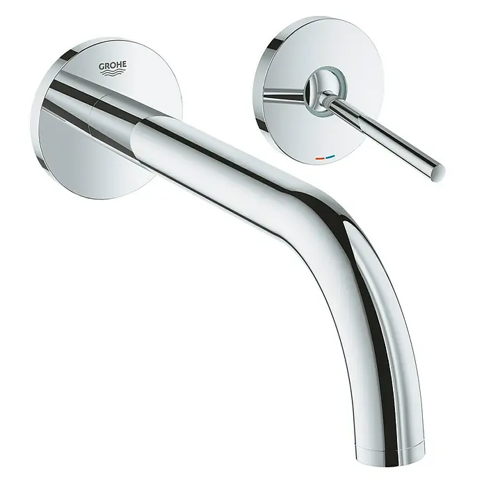 Grohe Atrio Wand-Waschtischarmatur L - 2-Loch, Chrom, Glänzend - Vorderansicht