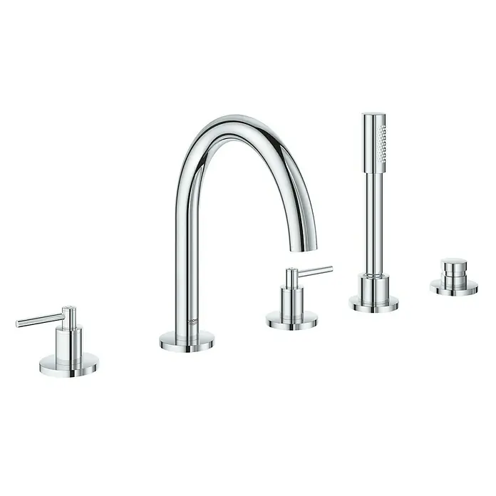Grohe Atrio Wannenrandarmatur - Hebelgriff, Chrom, Glänzend - Vorderansicht