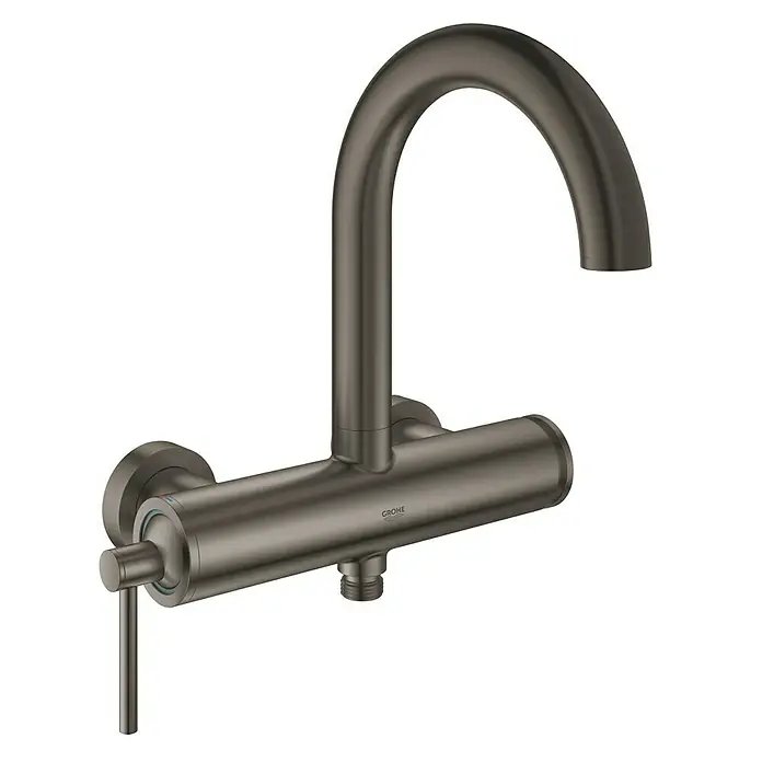 Grohe Atrio Badewannenarmatur - Hard Graphite, Matt - Vorderansicht