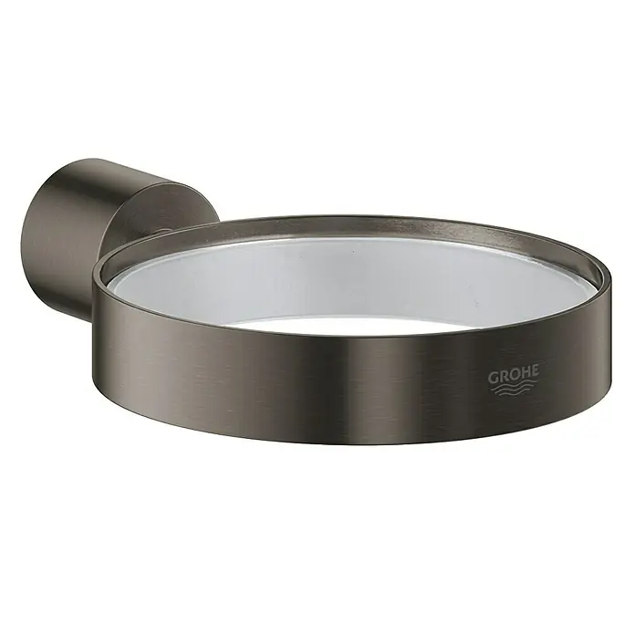 Grohe Atrio Becher- & Seifenhalter - Hard Graphite, Matt - Vorderansicht