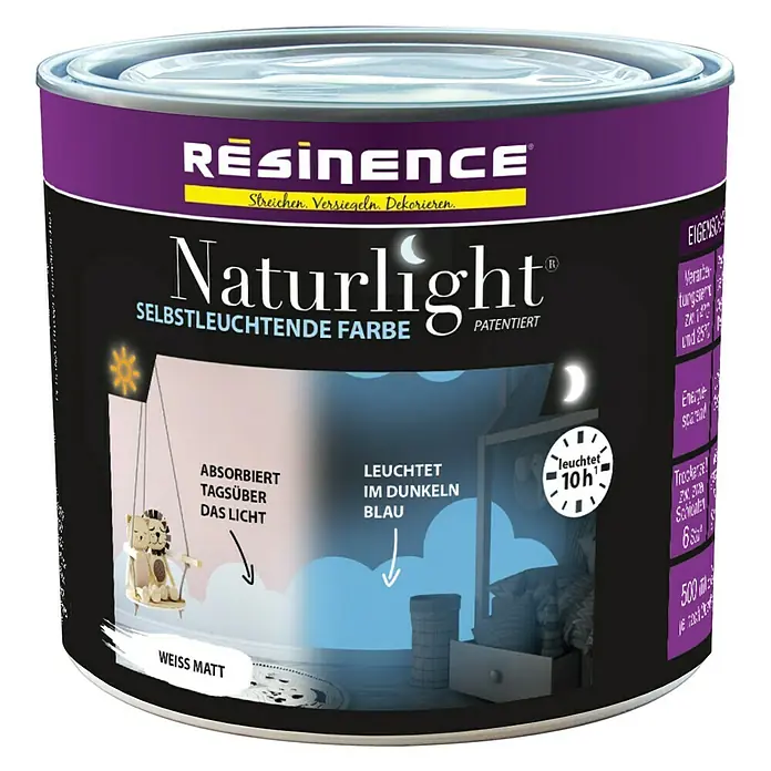 Résinence Effektfarbe Naturlight - 500 ml, Farblos - Vorderansicht