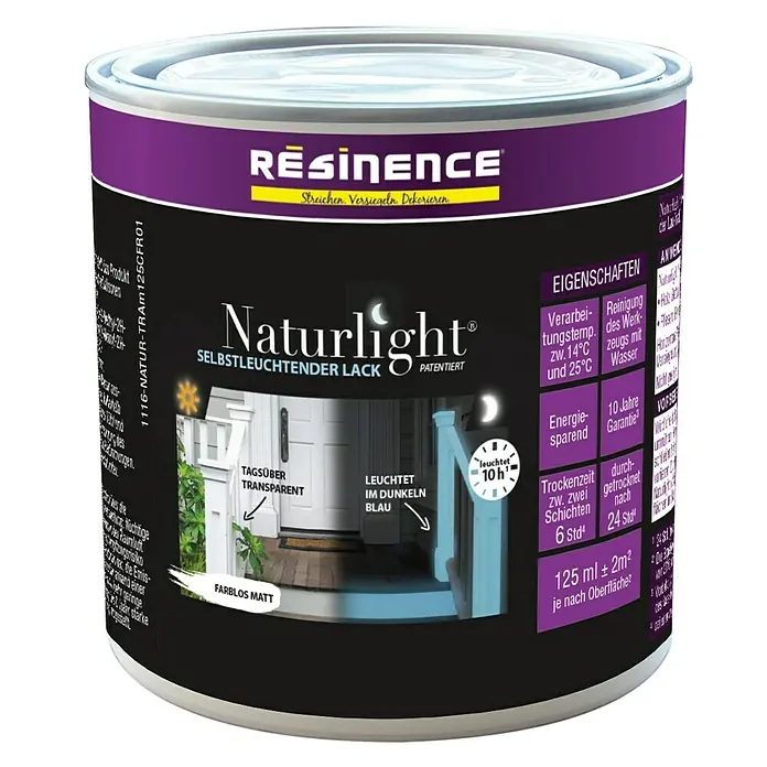 Résinence Effektfarbe Naturlight - 125 ml, Farblos - Vorderansicht