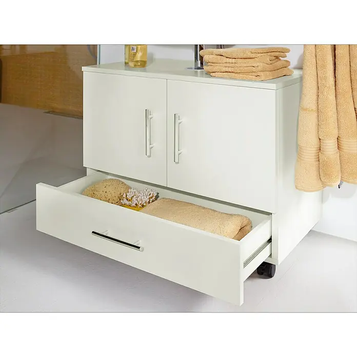 Riva Waschtischunterschrank System - 62,2 x 35,6 x 57,5 cm, Weiß, Matt
