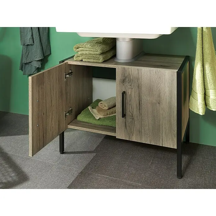 Riva Waschtischunterschrank Metal - 66,2 x 36 x 56 cm, Sanremo Rustico, Matt